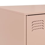vidaXL Table basse rose 67x50x44 cm acier