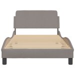 vidaXL Cadre de lit sans matelas taupe 100x200 cm tissu