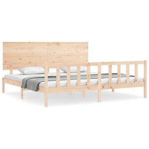 vidaXL Cadre de lit sans matelas bois massif de pin