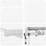 vidaXL Auvent Rétractable 400 × 350 cm Blanc
