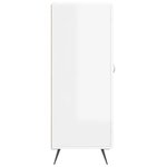 vidaXL Buffet Blanc brillant 34 5x34x90 cm Bois d'ingénierie