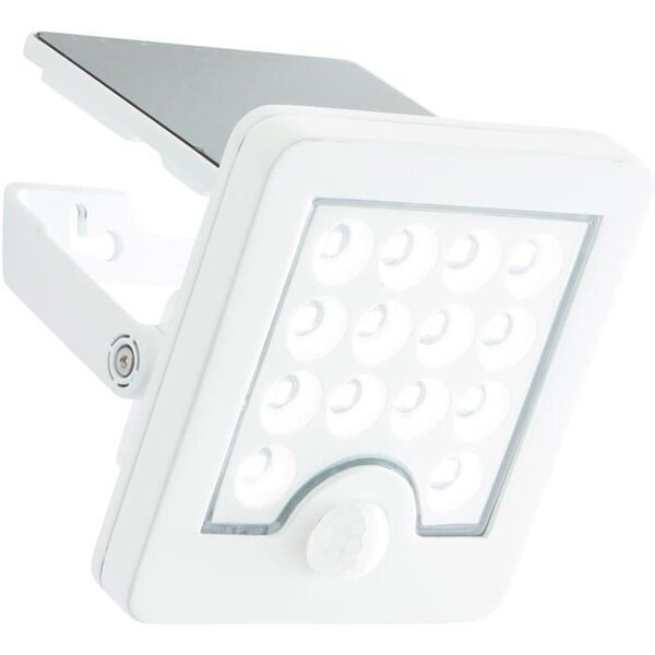 Applique extérieure LED et solaire - Détecteur de mouvement - Plastique et métal - 4 W - Blanc