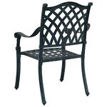 vidaXL Chaise de jardin 2 Pièces Vert 56 x 55 x 92 5 cm Aluminium