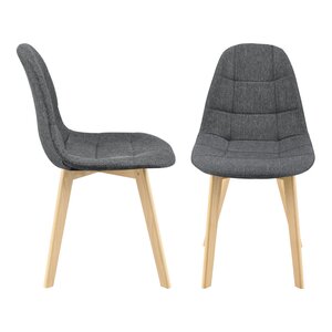 Lot de 2 chaises de salle à manger 86 x 53 x 47 cm gris foncé 03_0006736
