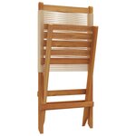vidaXL Chaises de jardin pliantes lot de 8 beige bois d'acacia massif