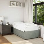 vidaXL Cadre de lit sans matelas gris clair 100x200 cm velours