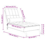 vidaXL Chaise longue de massage avec traversin taupe tissu