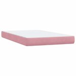 vidaXL Sommier à lattes de lit avec matelas rose 120x220 cm velours