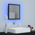 Vidaxl miroir à led de salle de bain noir 40x8 5x37 cm acrylique