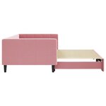 vidaXL Lit de jour avec lit gigogne rose 100x200 cm velours