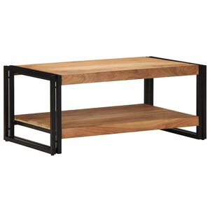 vidaXL Table basse 90x50x38 cm bois massif acacia