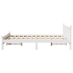 vidaXL Cadre de lit sans matelas blanc 140x190 cm bois de pin massif