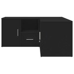 vidaXL Armoire d'angle noir 160x40x45 cm bois d’ingénierie