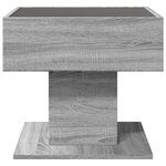 vidaXL Table basse avec LED sonoma gris 50x50x45 cm bois d'ingénierie