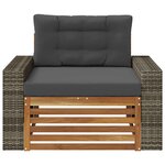vidaXL Sofa de milieu extérieur Bois d'Acacia Massif Naturel