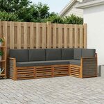 vidaXL Ensemble de canapé d'angle 4 Pièces Naturel et Anthracite