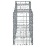 vidaXL Paniers à gabions arqués 3 Pièces 300x50x80/100 cm fer galvanisé