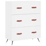 vidaXL Commode blanc 69 5 x 34 x 90 cm bois d'ingénierie