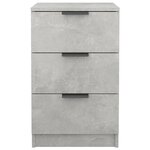 vidaXL Table de chevet Gris béton 40x36x65 cm