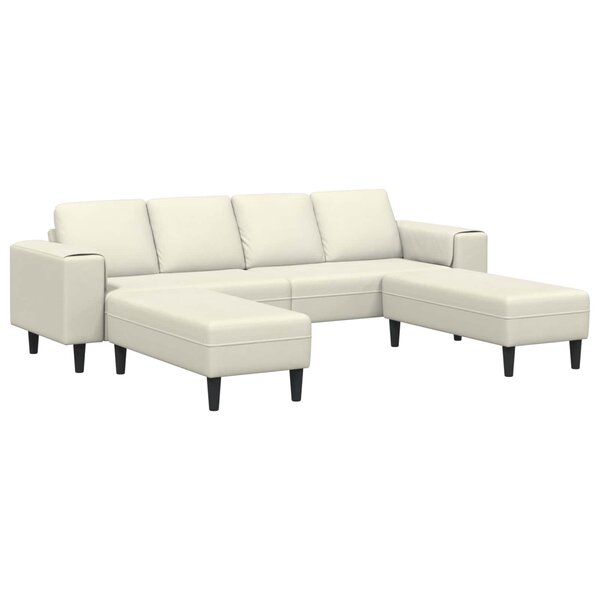 vidaXL Canapé de salon 3 Pièces Crème 250 x 188 x 76 cm