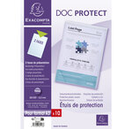 Sachet De 10 Étuis De Protection Simples Pvc Haute Qualité 30/100e - A3 - Cristal - X 2 - Exacompta