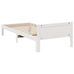 vidaXL Cadre de lit sans matelas blanc 80x200 cm bois massif de pin