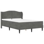 vidaXL Cadre de lit avec tête de lit Gris foncé 140 x 190 cm Velours