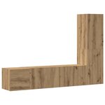 vidaXL Meubles TV muraux 3 Pièces chêne artisanal bois d'ingénierie