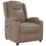 vidaXL Fauteuil de massage électrique Cappuccino Similicuir