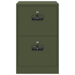 vidaXL Cabinet de Dossier avec tiroir Vert olive 44 x 50 x 106.5 cm