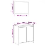 vidaXL Ensemble de meubles de salle de bain 2 Pièces Chêne fumé