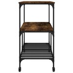 vidaXL Chariot de cuisine chêne fumé 100x50x95 cm bois d'ingénierie