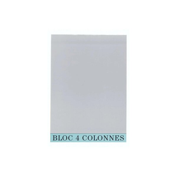 Bloc De Contrôle Comptable 29 7x21cm - 4 Colonnes - 70 Feuillets - Gris - Exacompta