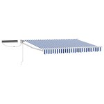 vidaXL Auvent rétractable électrique Bleu et Blanc 2 5 x 2 m