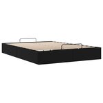 vidaXL Cadre de lit ottoman Noir Lit double classique Simili cuir