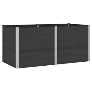vidaXL Jardinière surélevée Noir 200 x 100 x 91 cm