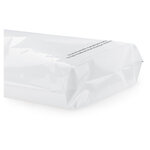 Sac plastique transparent avec soufflet à poignées découpées raja 35x45x8 cm
