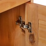 vidaXL Ensemble de mobilier de salle de bain avec tiroir avec étagère 3 Pièces Marron