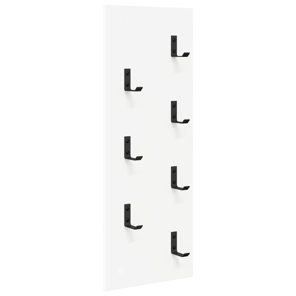 vidaXL Porte-manteau mural Blanc 30 x 1.5 x 80 cm Bois d'ingénierie