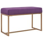 Banc banquette 80 x 36 x 45 cm velours violet 02_0010833