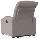 vidaXL Fauteuil inclinable taupe tissu