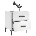 vidaXL Table de chevet blanc 40x35x47 5 cm bois d’ingénierie