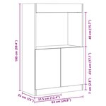 vidaXL Buffet haut chêne fumé 63x33x100 cm bois d'ingénierie