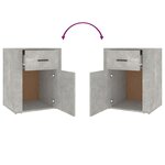 vidaXL Table de chevet Gris béton 50x36x60 cm Bois d'ingénierie