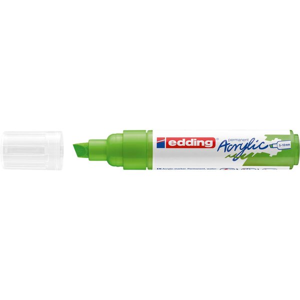 Marqueur acrylique large 5000 vert jaune 5-10 mm EDDING