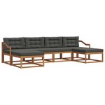 vidaXL Ensemble de canapés d'extérieur 6 pc Naturel et Anthracite