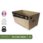 Pack and Move - Lot de 20 caisses en carton - 53 x 30 x 26 cm - Transport  déménagement  stockage