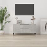 vidaXL Meuble TV Gris béton 102x44 5x50 cm Bois d'ingénierie