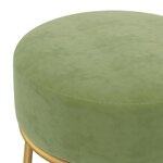 vidaXL Tabouret rond Vert moutarde Velours