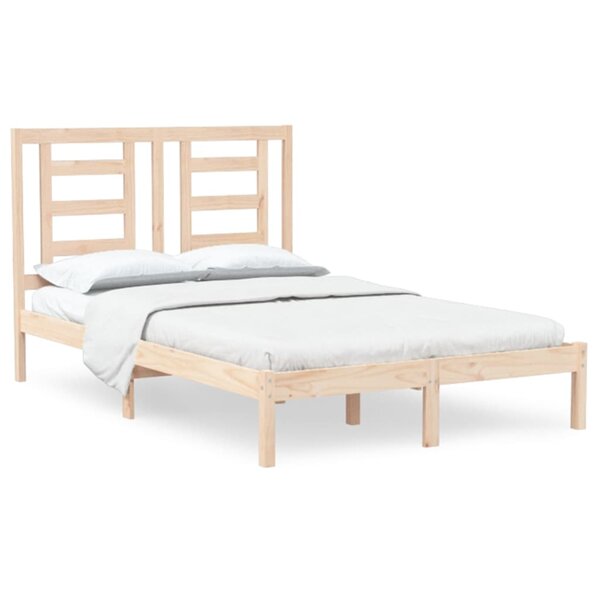 vidaXL Cadre de lit bois massif 120x190 cm petit double